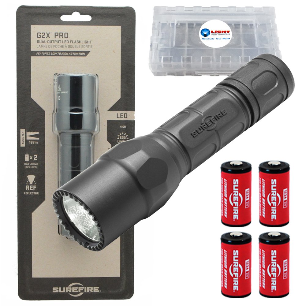 Surefire G2X Pro 600 Lumen DualOutputs LED Flashlight with 2 Extra