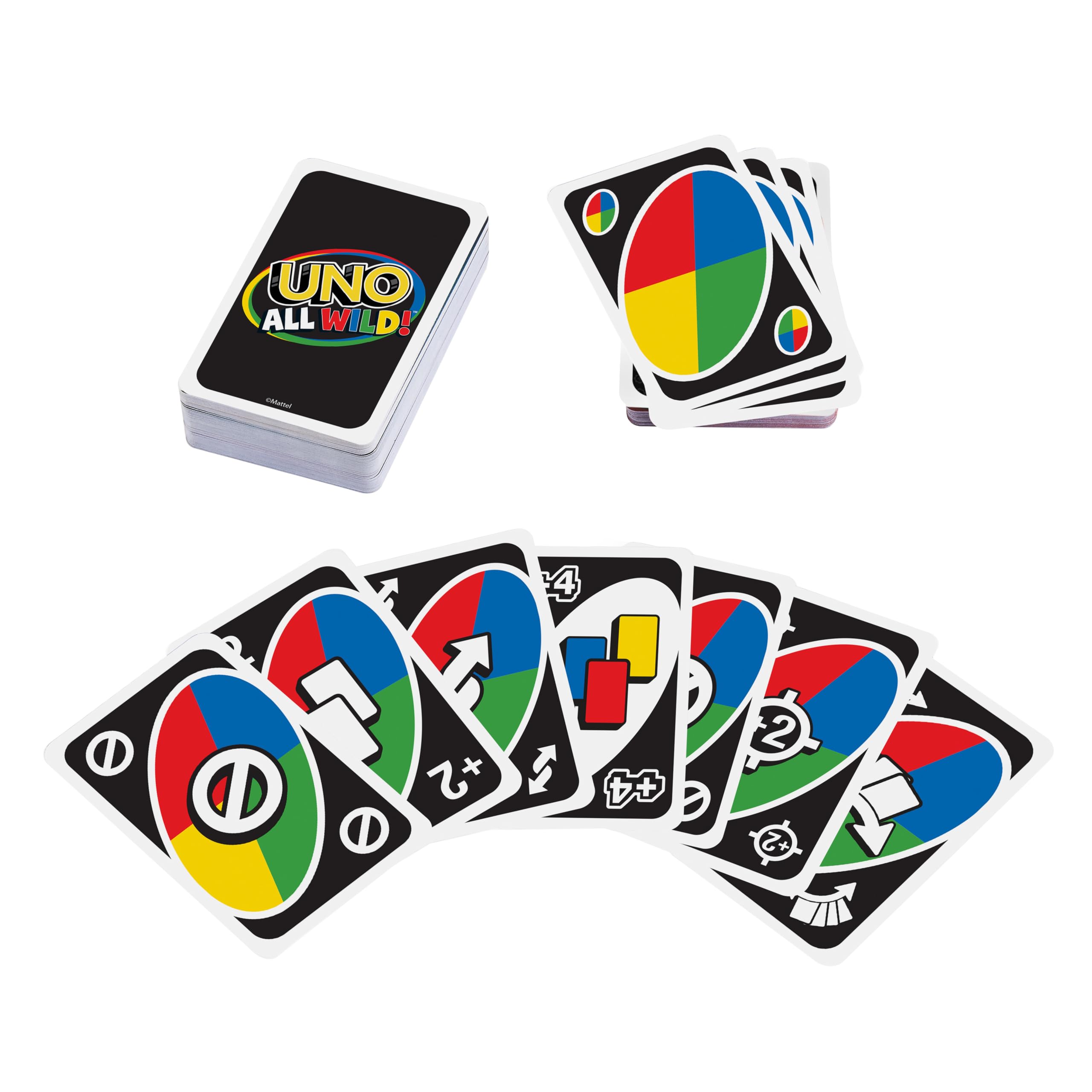 Mattel Games HHL33 - UNO All Wild Kartenspiel mit 112 Karten, Reisespiel, Kinderspiel, Familienspiel und Gesellschaftsspiel, ab 7 Jahren 6