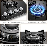 TopStrong 60cm Gas Hob 4 Burner Glass Black Built-in NG/LPG Compatible 8060W view 7