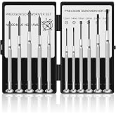 11 Pcs Small Precision Screwdriver Set, Tiny Screwdriver Set, Mini Screw Driver Kit with Slotted and Phillips Heads, Ideal for Watch, Eyeglasses, Toys, Electronics, Computer Repair