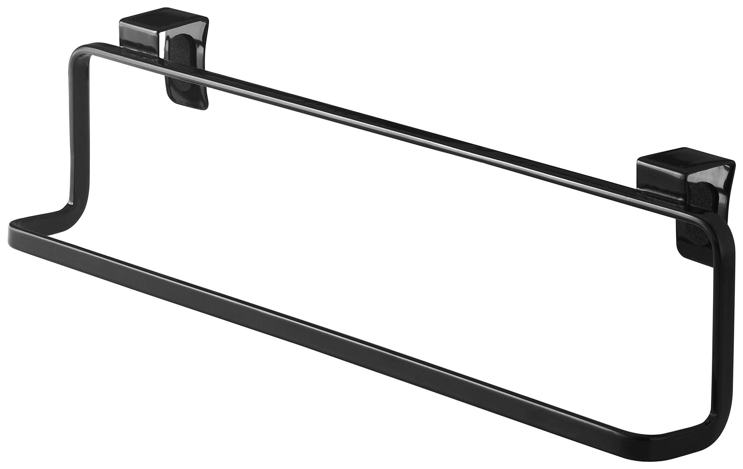 Yamazaki 2747 Tower Kitchen Towel Hanger Wide, Black, Steel, Minimalist, 30 x 6.5 x 8 cm