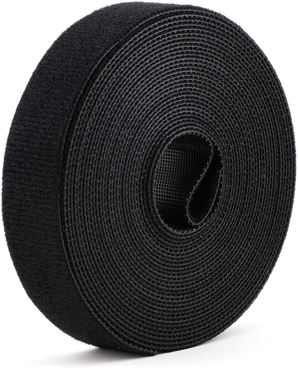 Photo 1 of 1 in x 32 ft Double Sided Hook and Loop Straps Self-Gripping Straps Double-Sided Cable Management Ties Reusable Multi-Purpose Wrap Fasteners for Bundling Fastening Storage and Organization
