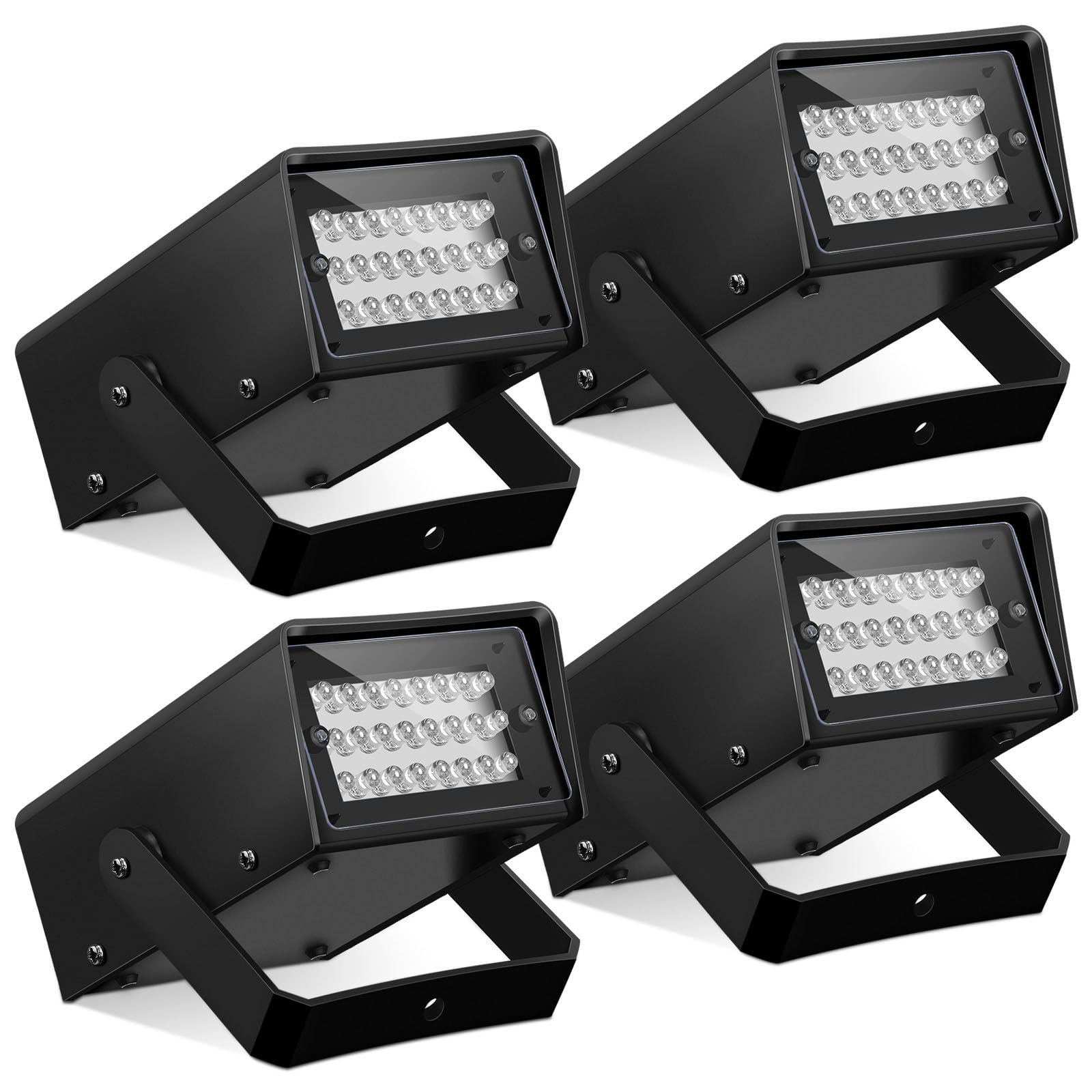 Photo 1 of Treela 4 Packs Strobe Party Lights, Bright LED Strobe Stage Light Mini Party Lights Adjustable Flash Speed Control for Party Stage Club Disco Bar Halloween Decoration(White,24 LED)