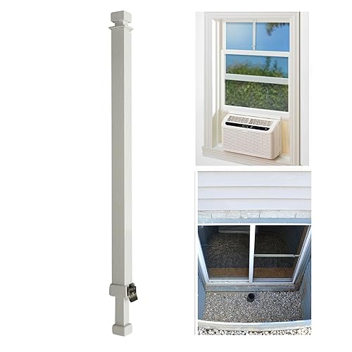 Ideal Security Sliding Window Security Bar or Patio Door Window Bars with Child-Proof Lock, Extendable, Window Safety, White (15.7-26.75 Inches)