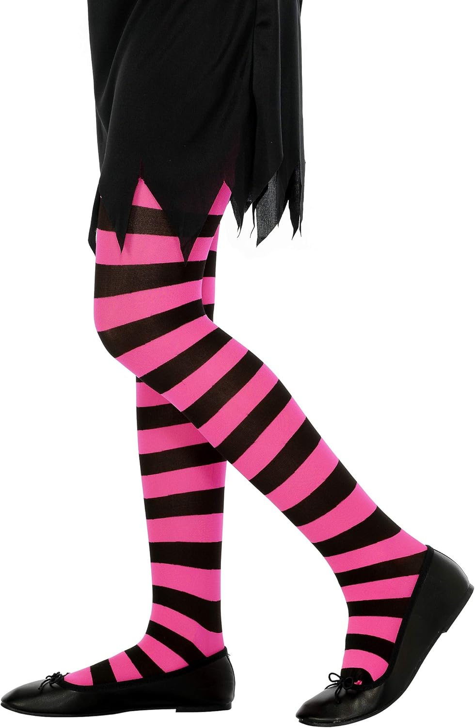 Widmann Pantyhose Striped - PINK/BLACK - 11-14yrs