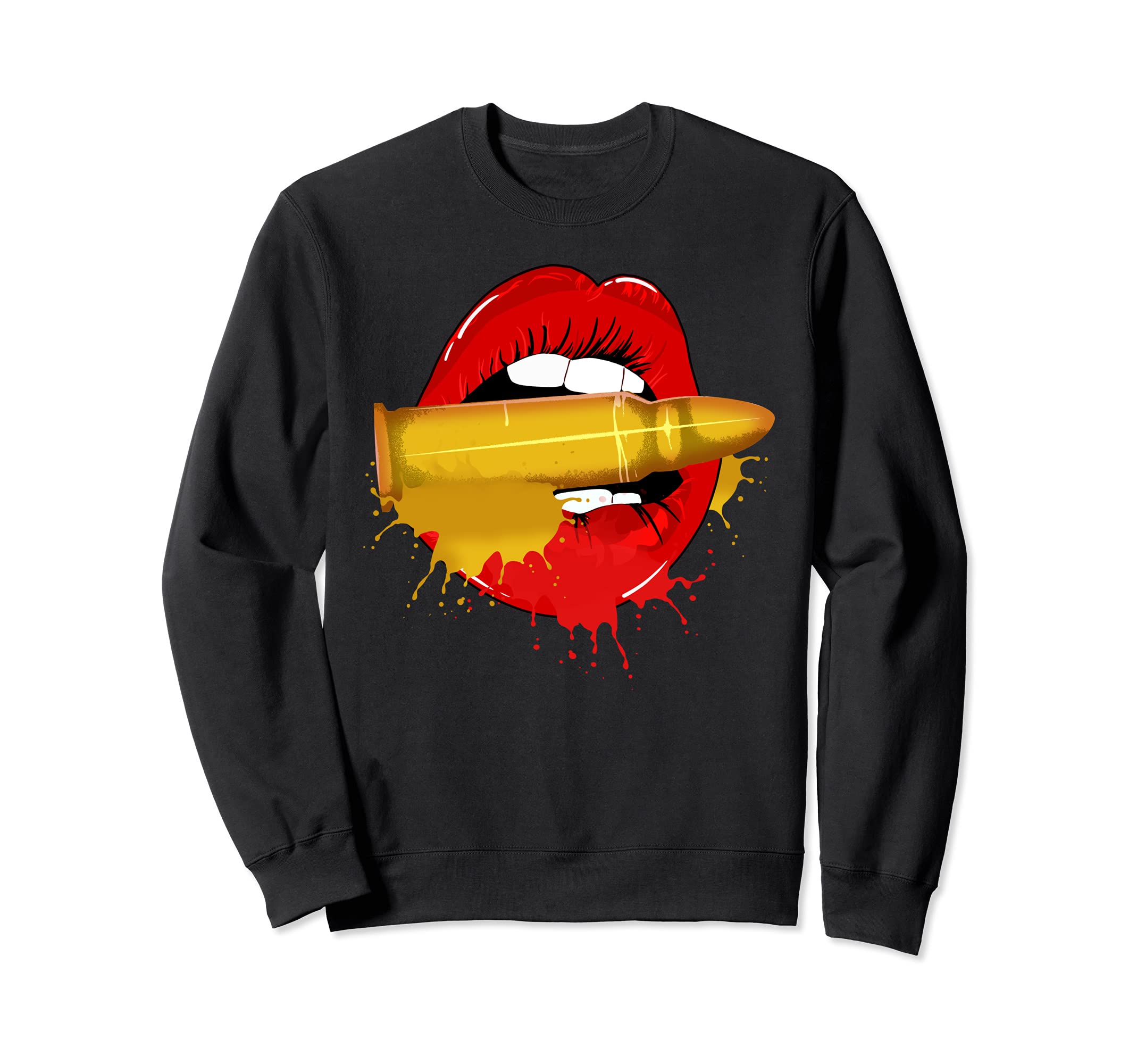 Biting the Bullet I Red Lipstick I Lips I Bullet Sweatshirt