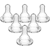 Dr. Brown's Narrow Anti-Colic Ultra-Preemie Baby Bottle Nipple, 0m+, 6-Pack