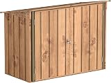 Duramax 2 Bike Metal Storage Shed Garden Shed Woodgrain Lockable Doors