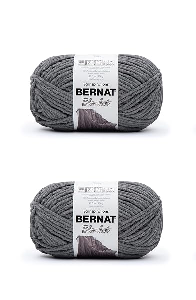 BERNAT BLANKET DARK GRAY YARN – 2 PACK...