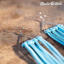 Rustic Couture's Boho Fringe Earrings for Women