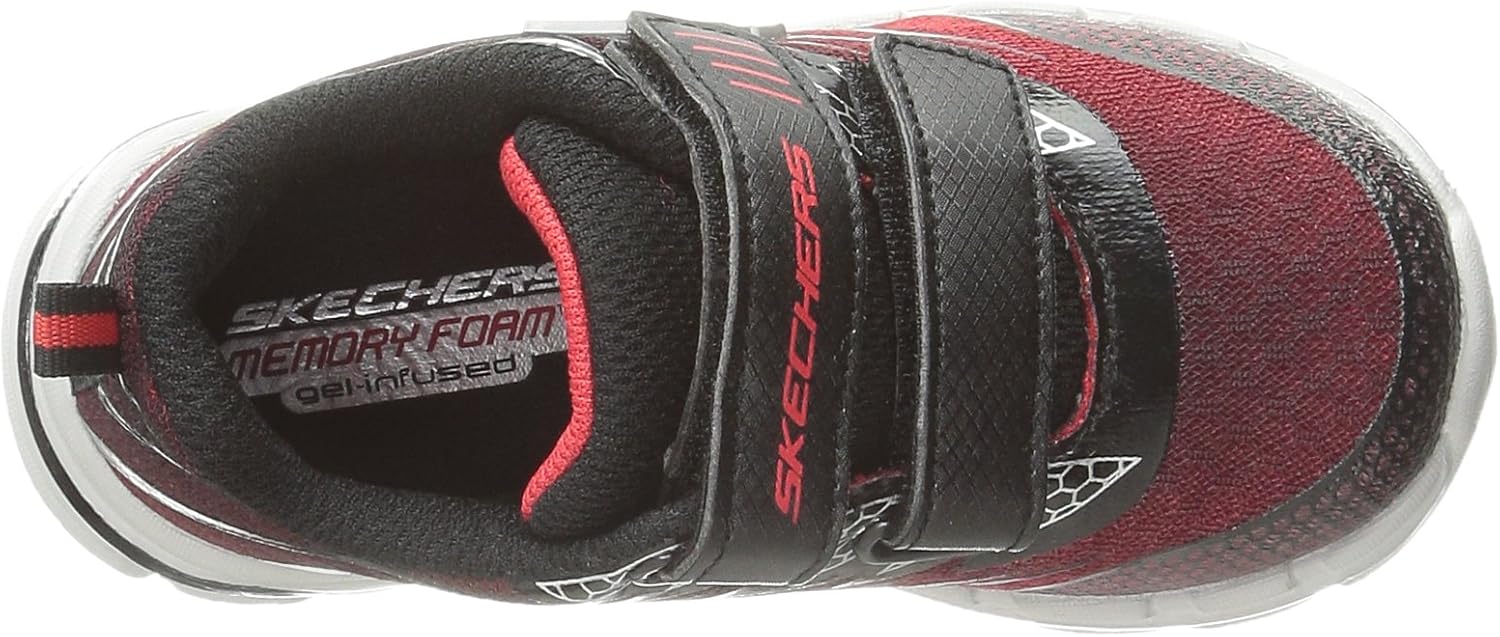 skechers boys nitrate memory foam trainers black