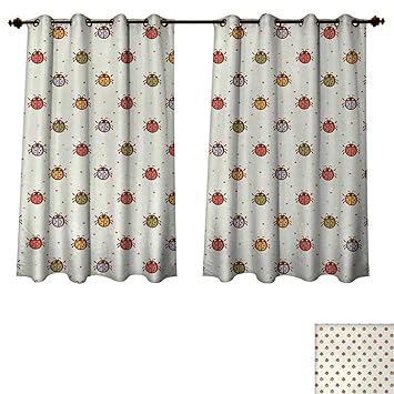 Anzhouqux Ladybugs Blackout Curtains Panels For Bedroom
