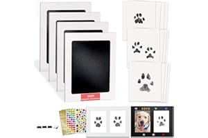 MYPAWLETS Inkless Paw Print Kit,Mess-Free Paw Print Stamp Pad for Dogs Cat,Pet Safe Clean Touch Ink Pad,Dog Nose Print Kit,Pet Paw Print Impression Kit Keepsake,Personalized Pet Lover,Dog Mom Gift-4M