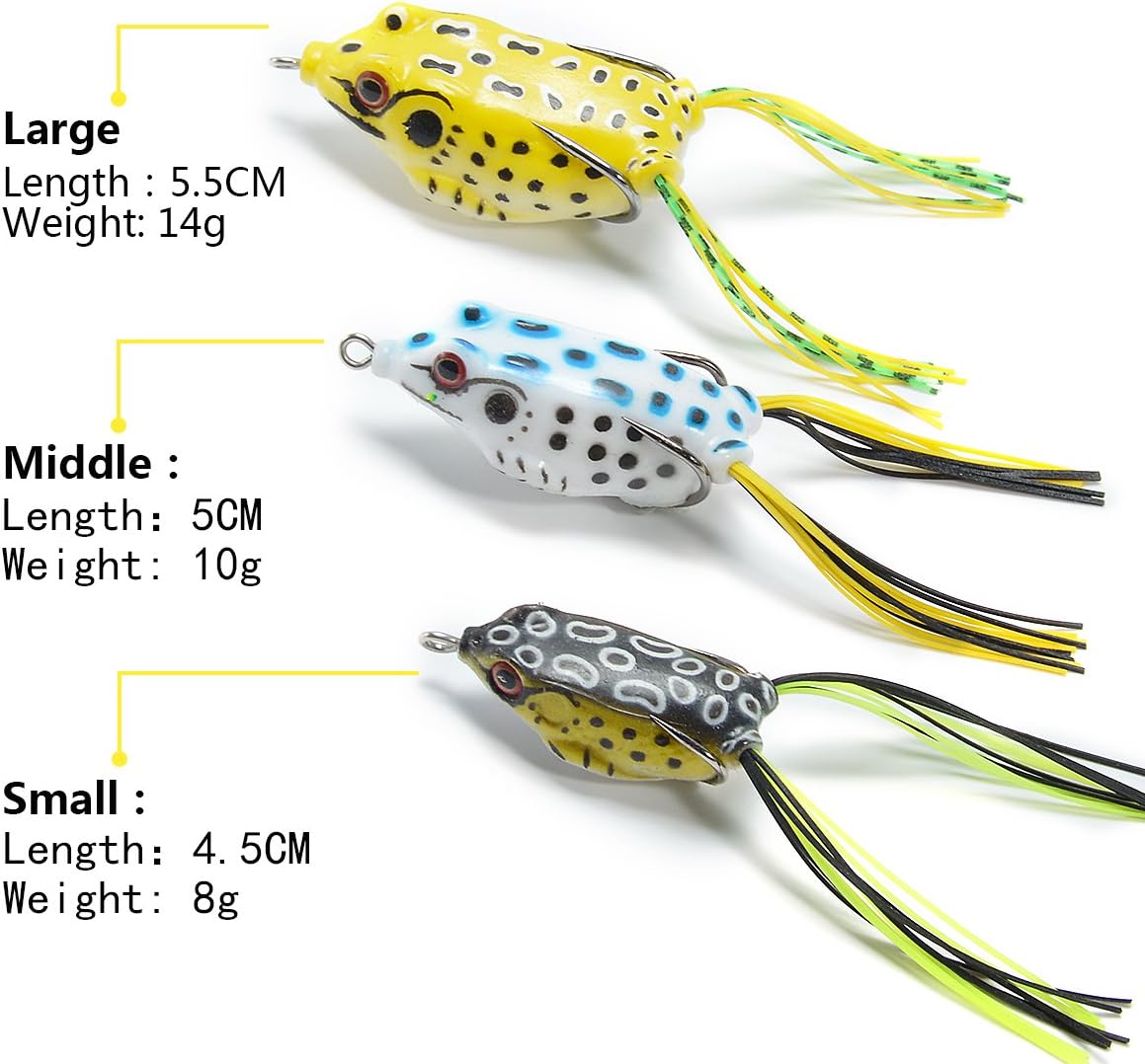 Supertrip Topwater Frog Crankbait Tackle Crank Bait Bass Soft Swimbait Lures Crankbaits Baits Hard Bait Fishing Lures Color 6pcs : Sports & Outdoors