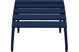 WestinTrends Outdoor Patio Adirondack Ottoman Foot Rest, All Weather Poly Lumber Foot Stool for Adirondack Chair, Widely Used for Outside Porch Pool Lawn Backyard, Navy Blue