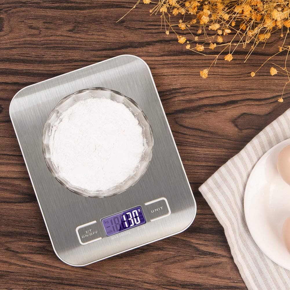 zmigrapddn Pockets Weighing Scale - LCD Display Digital Kitchen Food Coffee Weigher Cooking Baking Scale with Bowl for Wet Dry Food 5KG/1g