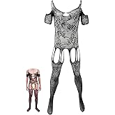 Men Lace Lingerie Sissy for Men Black Fishnet Lingerie Bodysuit Elastic One Piece Nightgown