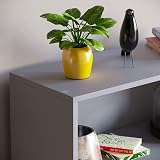 Vida Designs Cambridge 3 Tier Low Bookcase Grey Wood Shelving Unit view 4