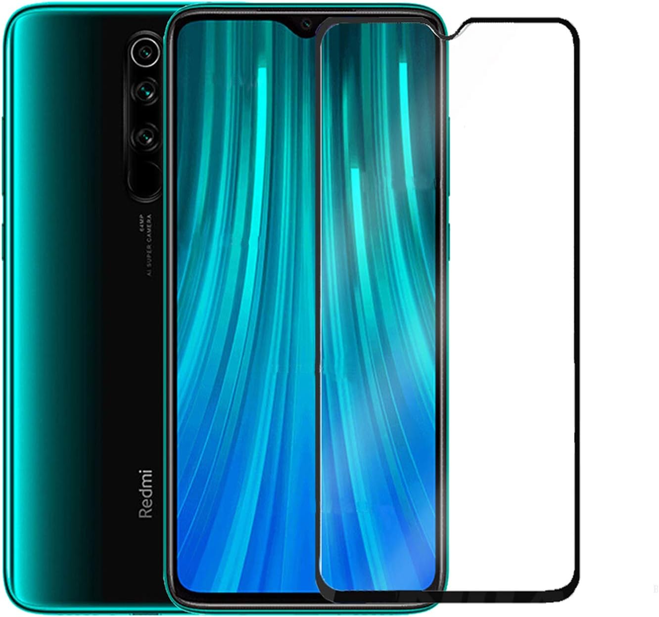 Tempered Glass for Redmi Note 8 Pro | Screen Protector Full HD Quality Tempered Glass Edge to Edge Coverage (Black)