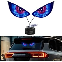 2 Pcs Devil Eyes Light For Cars, Windshield Rear Window Demon Eye Sign Lights Light Blinking Flicker Road Rage Signal Lighting Usb Demon Evil Eyes Headlig