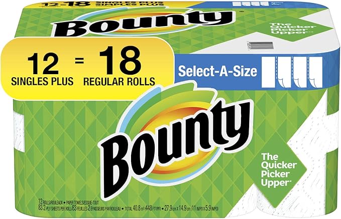 Amazon.com: Bounty Select-A-Size - Toalla de papel, color blanco 996