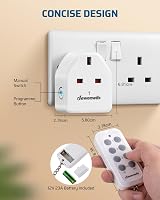 Dewenwils Remote Control Plug Socket 13A 3120W 30M Range 3 Sockets view 4