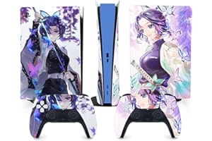 TANOKAY PS5 Console Skin and Controller Skin Set | Kochou Shinobu | Matte Finish Vinyl Wrap Sticker Full Decal Skins | Compatible with Sony Playstation 5 Digital Version
