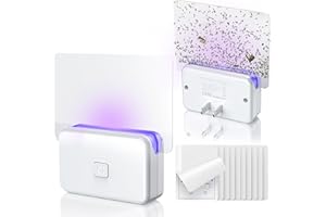 LFSYS 2 Pcs Fruit Fly Traps for Indoors (2 Device+10 Refills) Plug in UV Light Fly Trap for Gnats, Fruit Flies, Flying Insects Sleek Design Indoor Safe