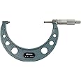 Mitutoyo 103-219 Outside Micrometer, Baked-enamel Finish, Ratchet Stop, 4-5" Range, 0.0001" Graduation, +/-0.00015" Accuracy,Silver
