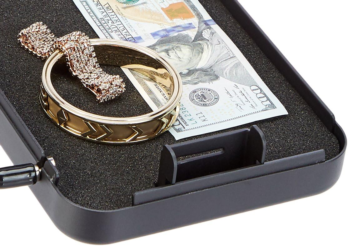 Basics Portable Security Case Lock Box Safe, Combination Lock, Large: Home Improvement