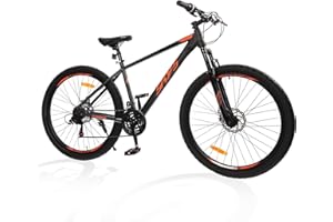 SmiloSprk Hardtail Mountain Bike for Men/Women, 26/27.5" Sizes, 21-Speed Twist Shifting, Disc Brakes, Adult MTB Bicycle with Suspension Fork, Easy Assembly, Ideal for Adventurers