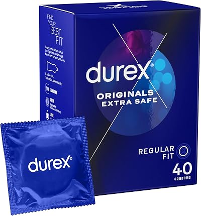 Durex Originals Extra Safe Condoms Regular Fit 40 Pack Easy On Shape