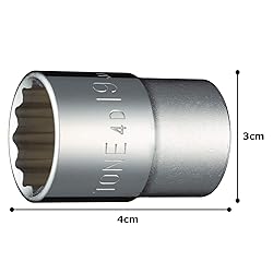 TONE Socket 12-Point 4D-19 1/2" Inch Drive 19mm