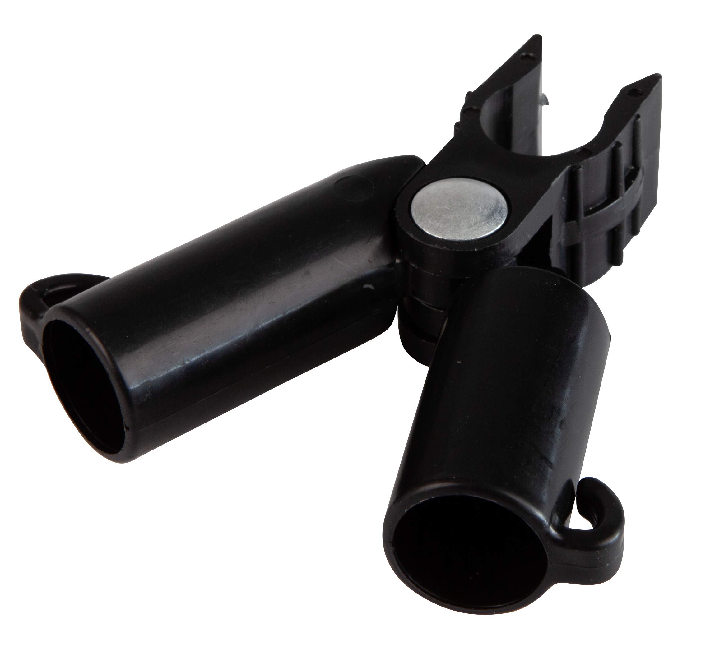 Windhager Plant Rod Connector, Trellis Hinge, Rod Holder for Plant Stakes, Rod Connector Clips, Diameter 16 mm, Pack of 4, Black