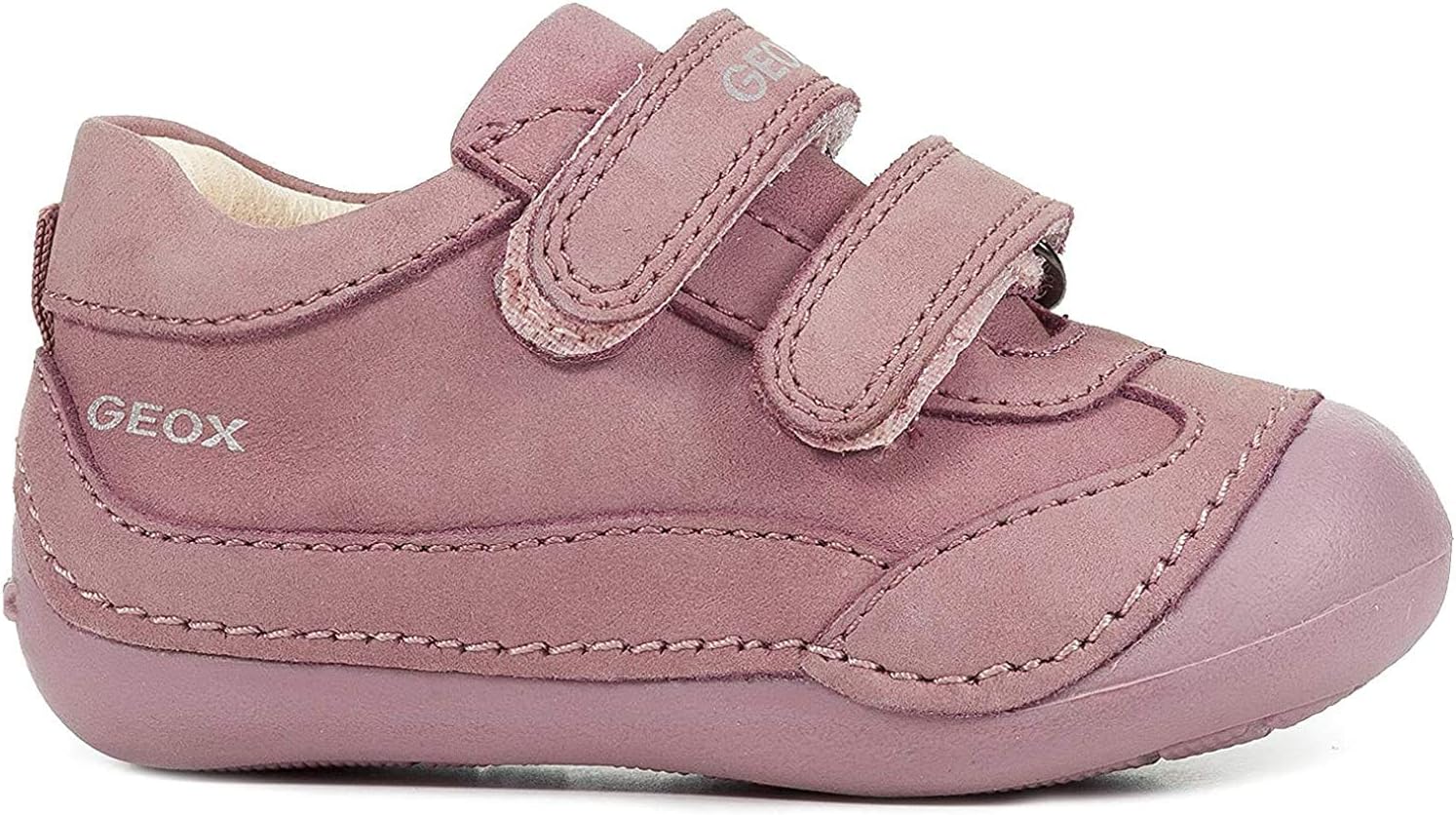 Baby-Girl's TUTIM 28 Leather Bootie Dual Straps, Dark Pink, First Walker Shoe, 21 M EU Toddler (5.5 US)
