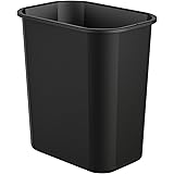AmazonCommercial 3 Gallon Commercial Waste Basket, Black, 2-Pack
