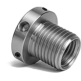 1"x8TPI Female to 1-1/4"x8TPI Male Thread Adaptor for Woodworking Lathe Headstock Spindle Woodturning. Fitted with jackscrews for safety reverse turning.