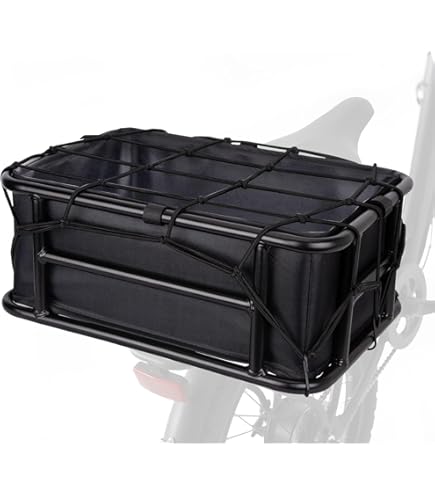 Cesto Bicicletta In Acciaio M-Wave Wide Wire - Portapacchi Posteriore Con Ganci Inferiori - Griglia Metallica Resistente
