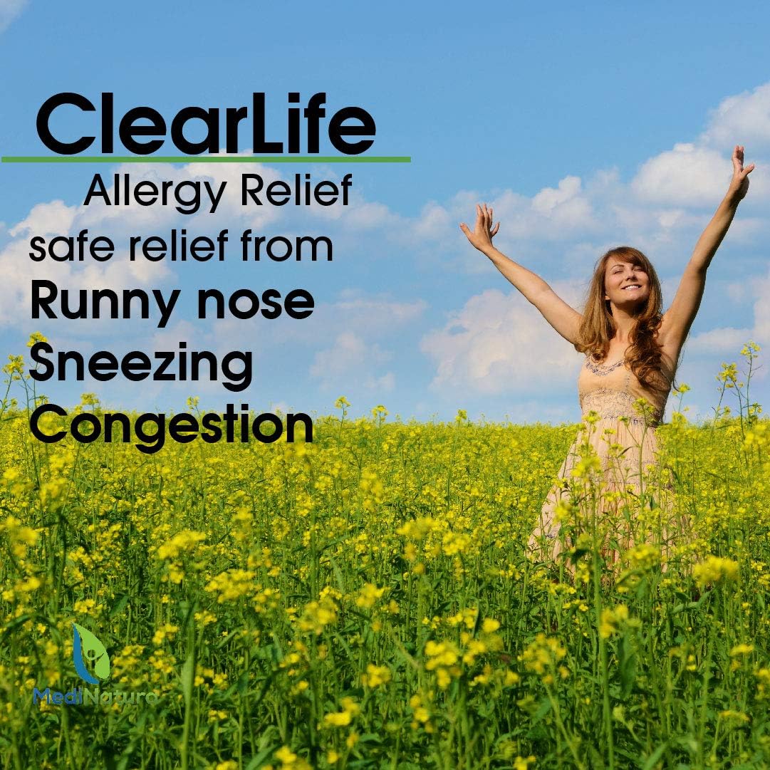 MediNatura ClearLife Natural Allergy Relief - Safe, Non-drowsy Relief in Any Region - 0.68oz Nasal Spray: Health & Personal Care