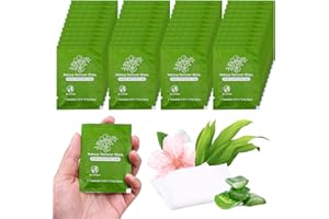 Makeup Remover Wipes Bulk Individually Wrapped,Aloe Vera Scent,Travel Makeup Wipes Individual Gentle Cleansing for Face Clean