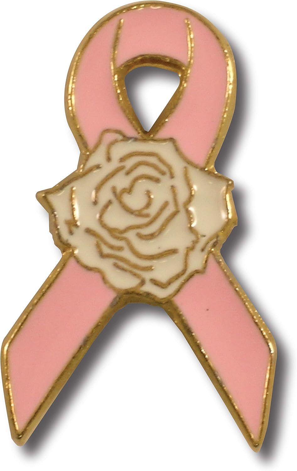 Pink Ribbon Rose Lapel pin Clothing