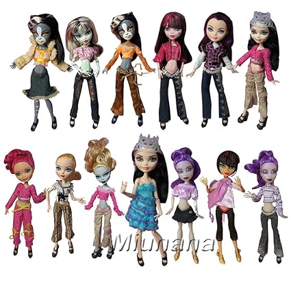 Miunana 10 Sets Kleidung Clothes Girl Ohne Puppe Outfit Fashion für monster high Doll