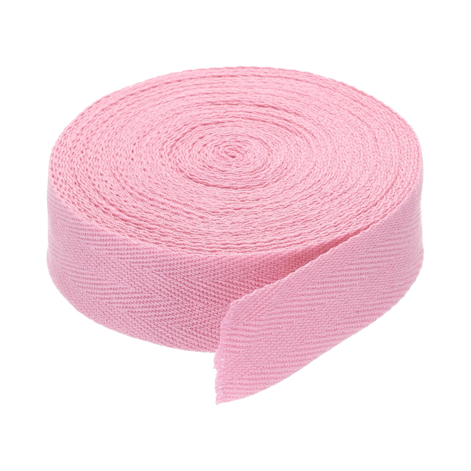 DMiotech 1.2"(3cm) 10 Yards Cotton Twill Tape Cotton Ribbons Bias Binding Tape Herringbone Tape Ribbons Light Pink for DIY Crafts Making, Clothes, Knit