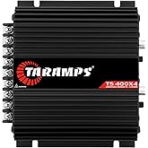 Taramps TS 400x4 Black Car Audio Amplifier - 400W RMS 4-Channel Class D, 2 Ohms, High Level Input, RCA