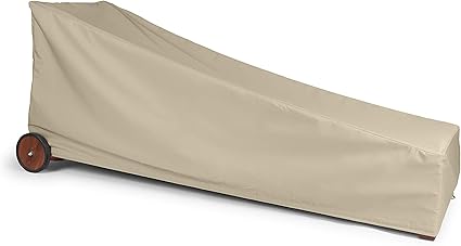 Amazon Com Covermates Outdoor Chaise Lounge Cover Water Resistant Polyester Drawcord Hem Mesh Vents Seating And Chair Covers Khaki Patio Chaise Lounge Covers Garden Outdoor