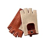 Hanotolo Fingerless Driving Gloves for Men– Soft