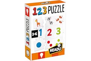 Headu 123 Puzzle – Preschool Learning Activities Ages 3-6, Educational Toys for 3 4 5 6 Year Old Boys Girls, Kindergarten Math Games for Kids, Preschool Counting Learning Number Puzzle, Teaching Games