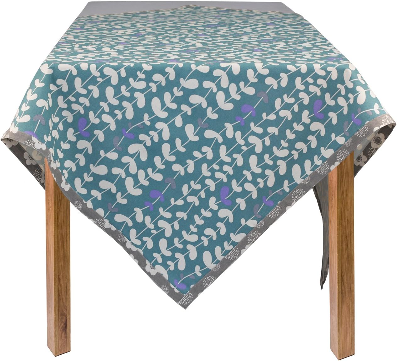 ASD Living Mantel orgánico, Verde Azulado (Teal Vines), 60 by 84-Inch