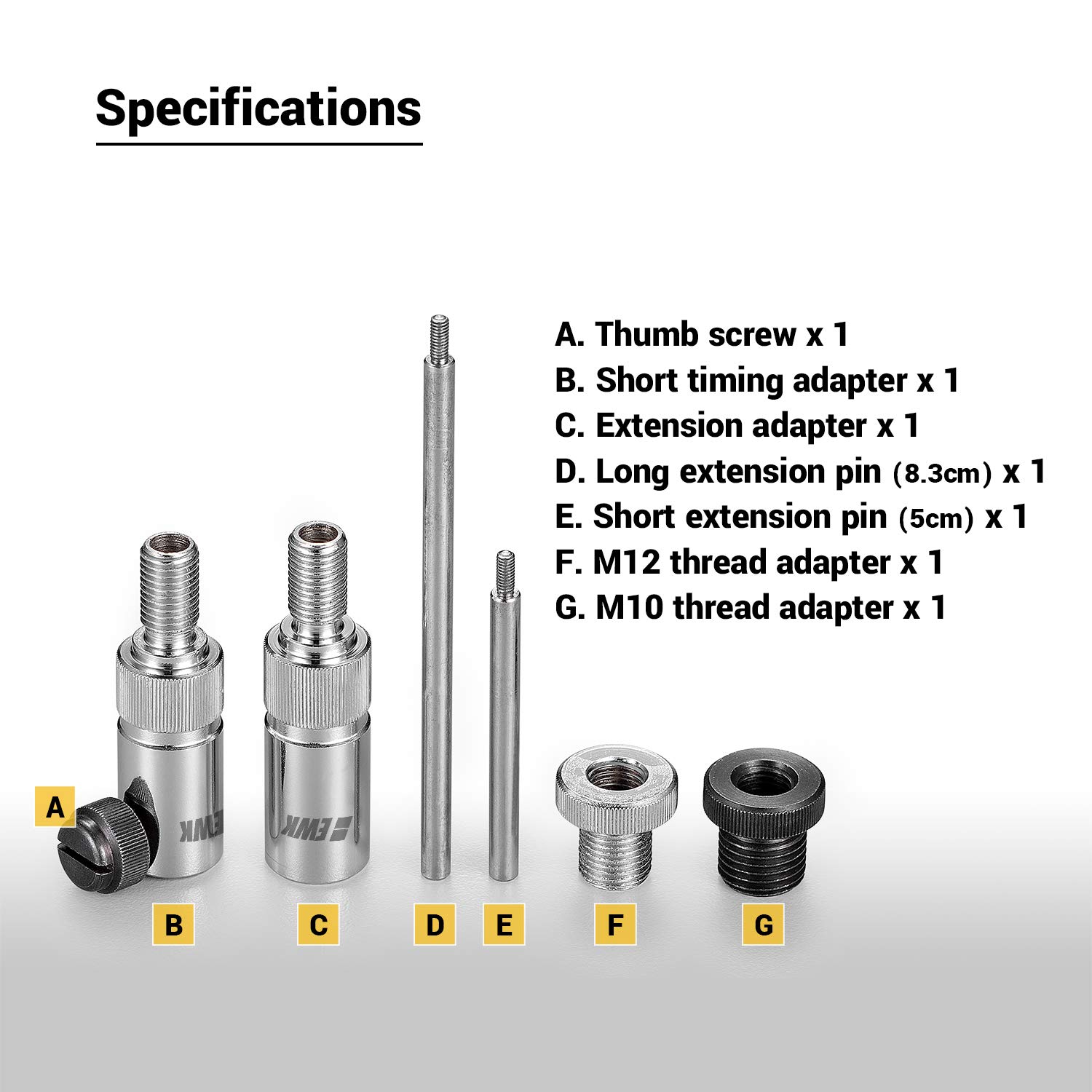 EWK 6pcs Dial Indicator Adapter Timing Tool Kit for VW Audi Bosch VE