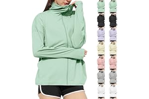 Women Outdoor UPF 50+ Hoodie Jacket Lightweight Quick Dry Athletic Jackets Full Zip Sun Protection Shirts for Travel